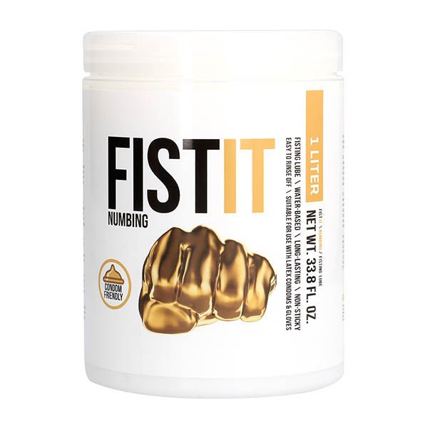 Pharmquests Fist-It Numbing - Water Based Numbing Lubricant - 1000 ml Tub - Pleasure Den