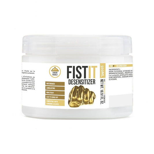 Pharmquests Fist-It Numbing - Water Based Numbing Lubricant - 500 ml Tub - Pleasure Den