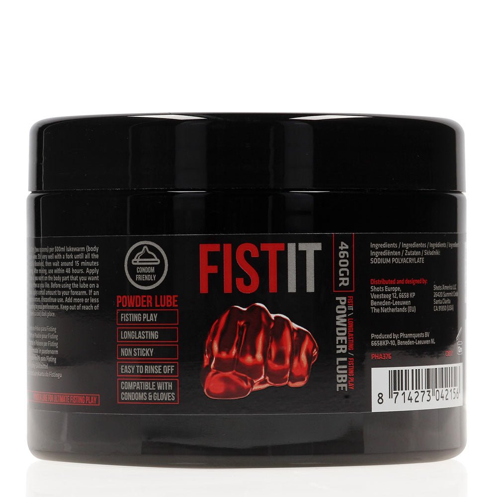 Pharmquests Fist-It Powder Lube - 460 gram - Powdered Lubricant - 460 gram Tub - Pleasure Den