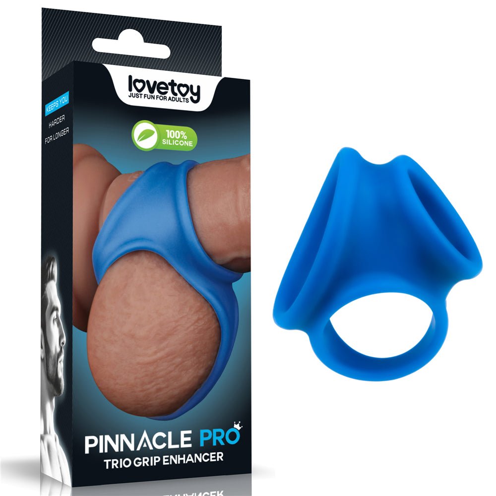 Pinnacle Pro Trio Grip Enhancer - Cock & Balls Ring - Pleasure Den