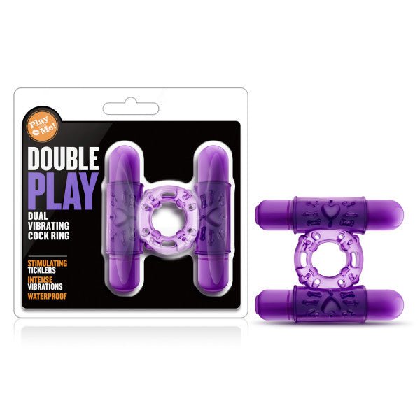 Play With Me - Double Play - Dual Vibrating Cock Ring - Pleasure Den