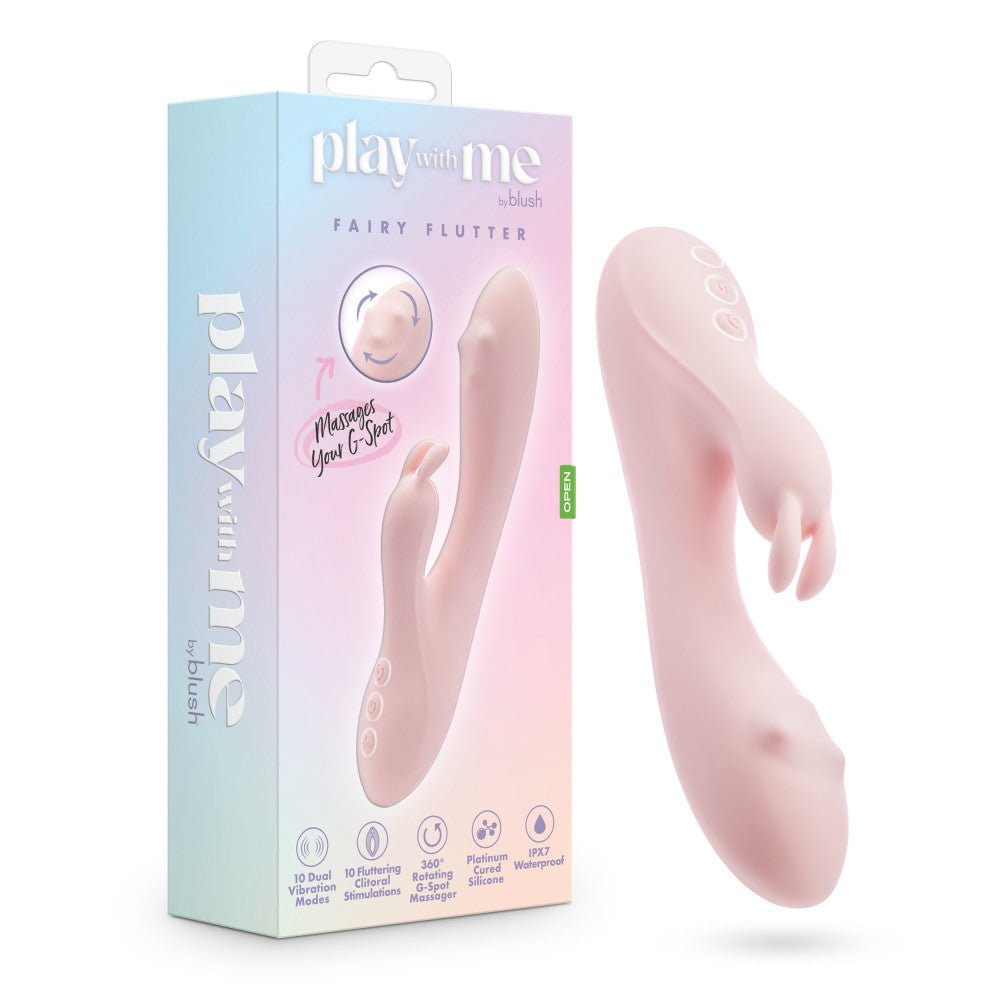 Play With Me - Fairy Flutter - 19.7 cm USB Rechargeable Rabbit Vibrator - Pleasure Den