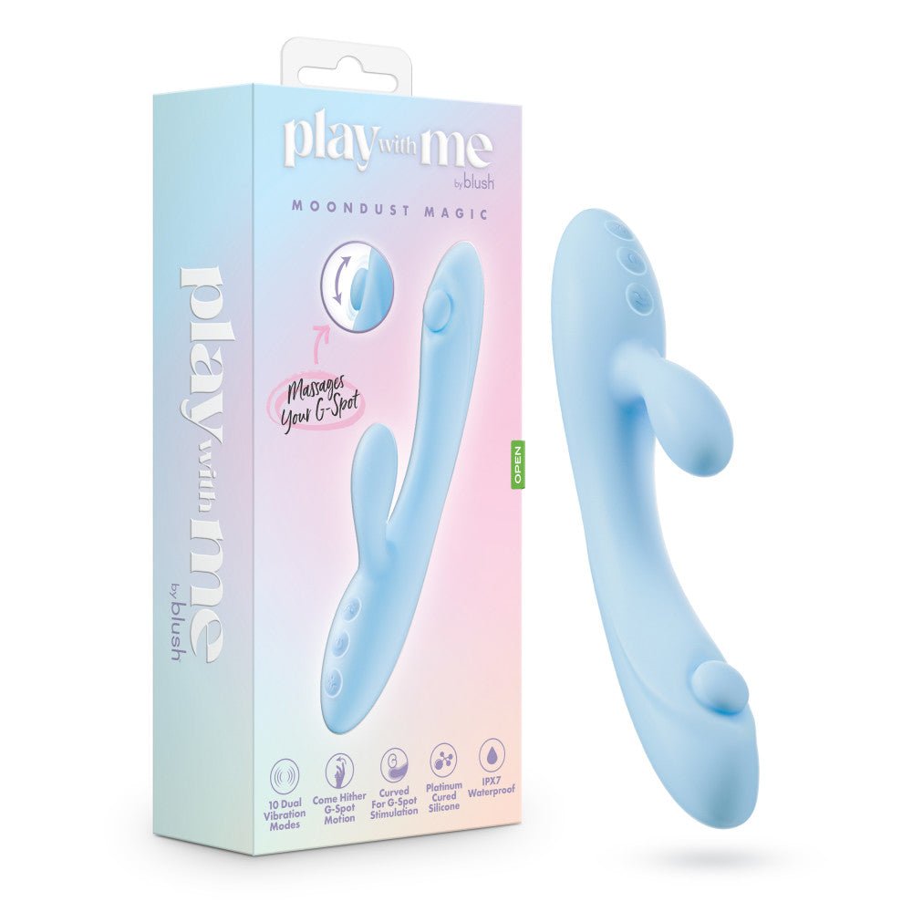 Play With Me - Moondust Magic - 20.3 cm USB Rechargeable Rabbit Vibrator - Pleasure Den