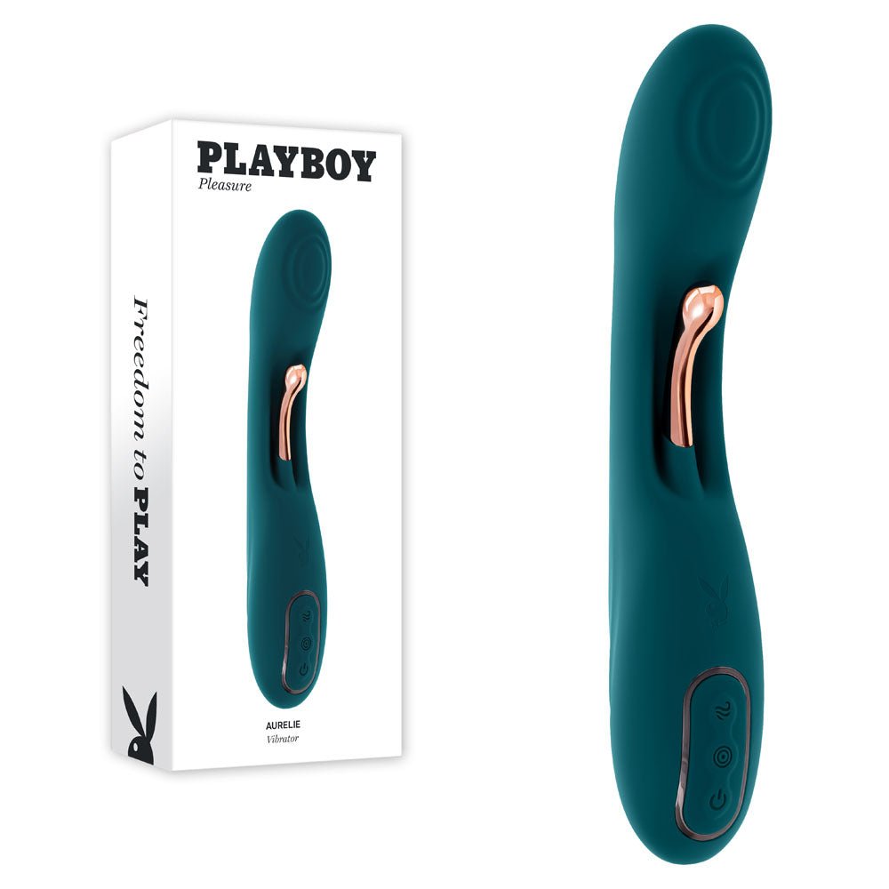 Playboy Pleasure AURELIE - 22.7 cm USB Rechargeable Vibrator with Internal Flicker - Pleasure Den