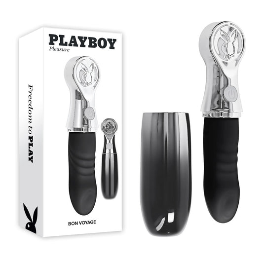 Playboy Pleasure BON VOYAGE - /Chrome 18.7 cm USB-C Rechargeable Tapping Vibrator - Pleasure Den
