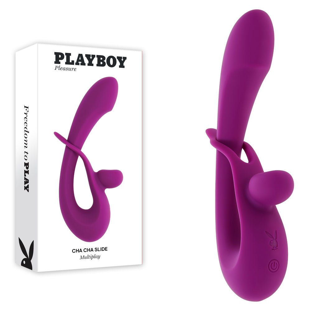 Playboy Pleasure CHA CHA SLIDE - 20 cm USB Rechargeable Rabbit Vibrator - Pleasure Den