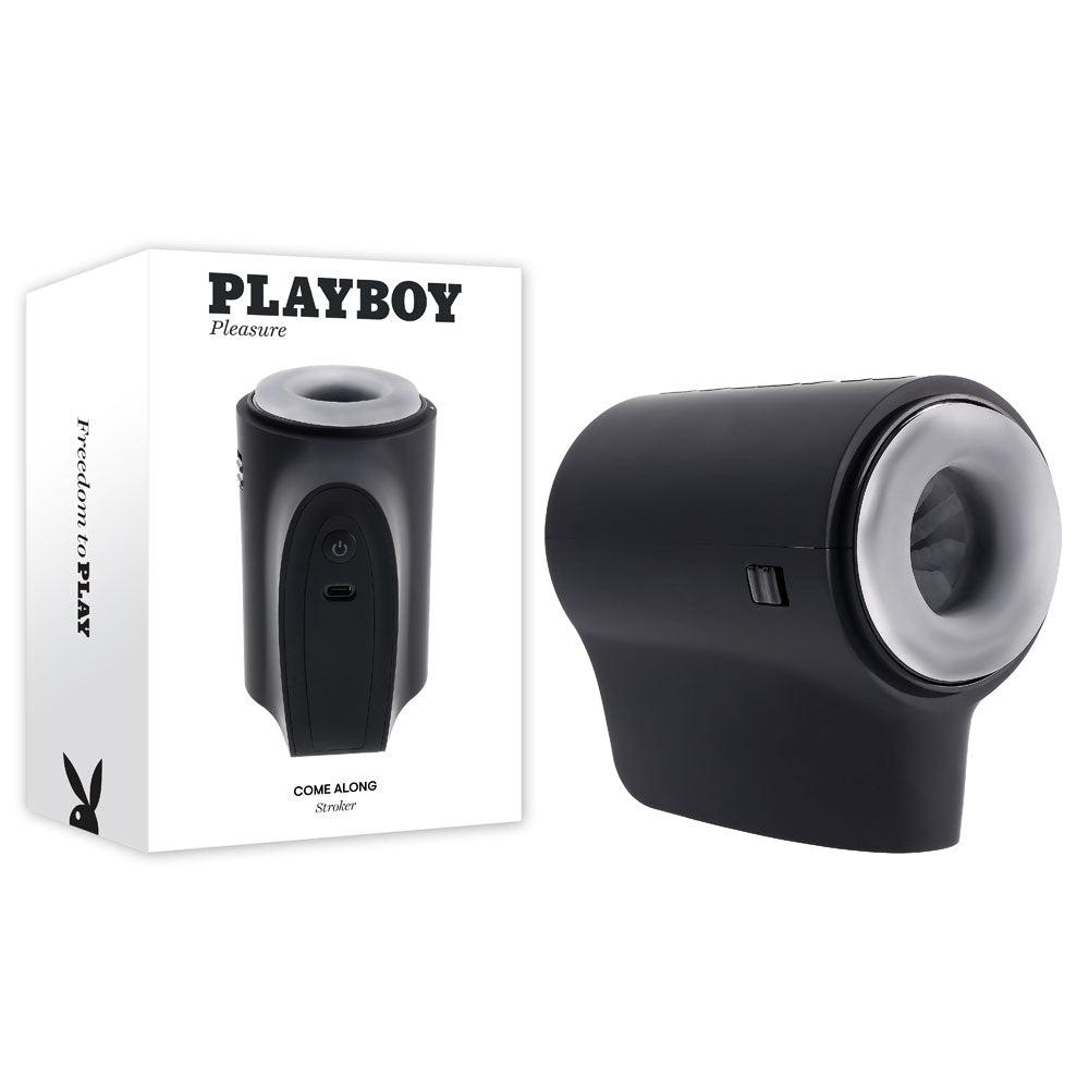 Playboy Pleasure COME ALONG - USB Rechargeable Vibrating Stroker - Pleasure Den