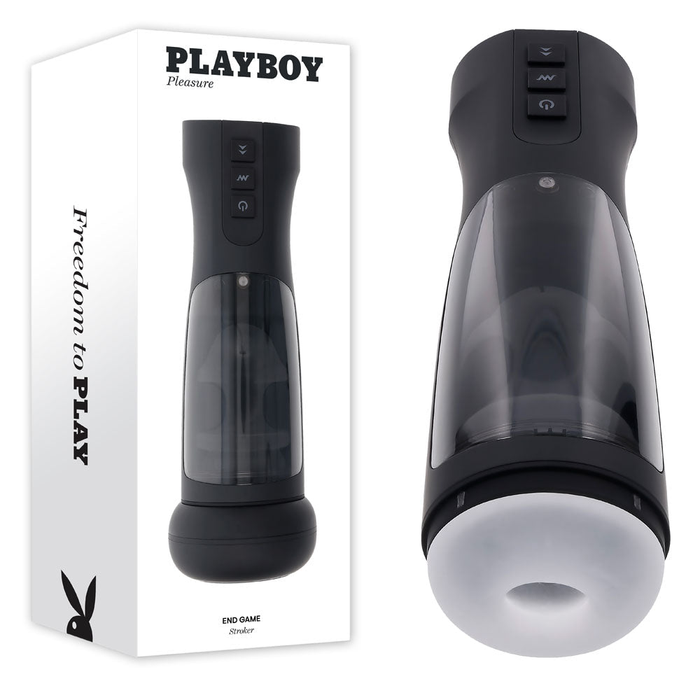 Playboy Pleasure END GAME - USB Rechargeable Vibrating & Self Sanitising Stroker - Pleasure Den