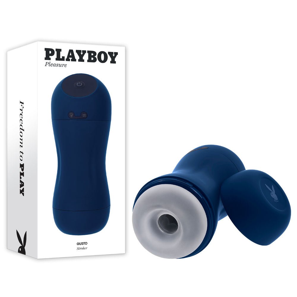 Playboy Pleasure GUSTO - USB Rechargeable Vibrating & Sucking Masturbator - Pleasure Den
