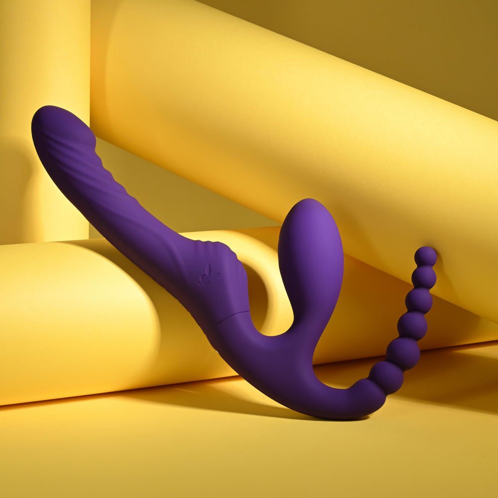 Playboy Pleasure HUG IT OUT - 29 cm USB Rechargeable Strapless Strap-On - Pleasure Den