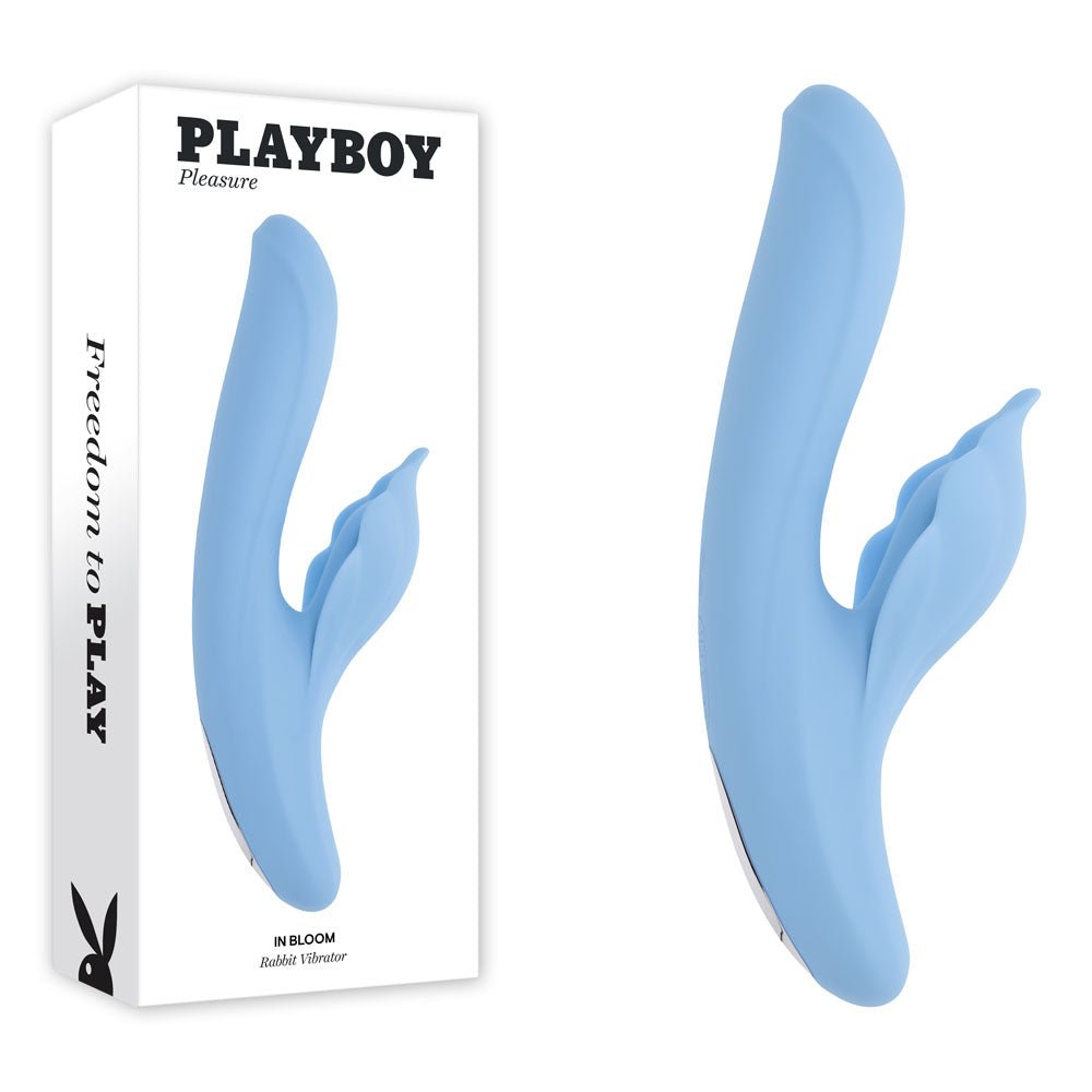 Playboy Pleasure IN BLOOM - 23.5 cm USB Rechargeable Thrusting Tapping & Heating Dual Vibrator - Pleasure Den