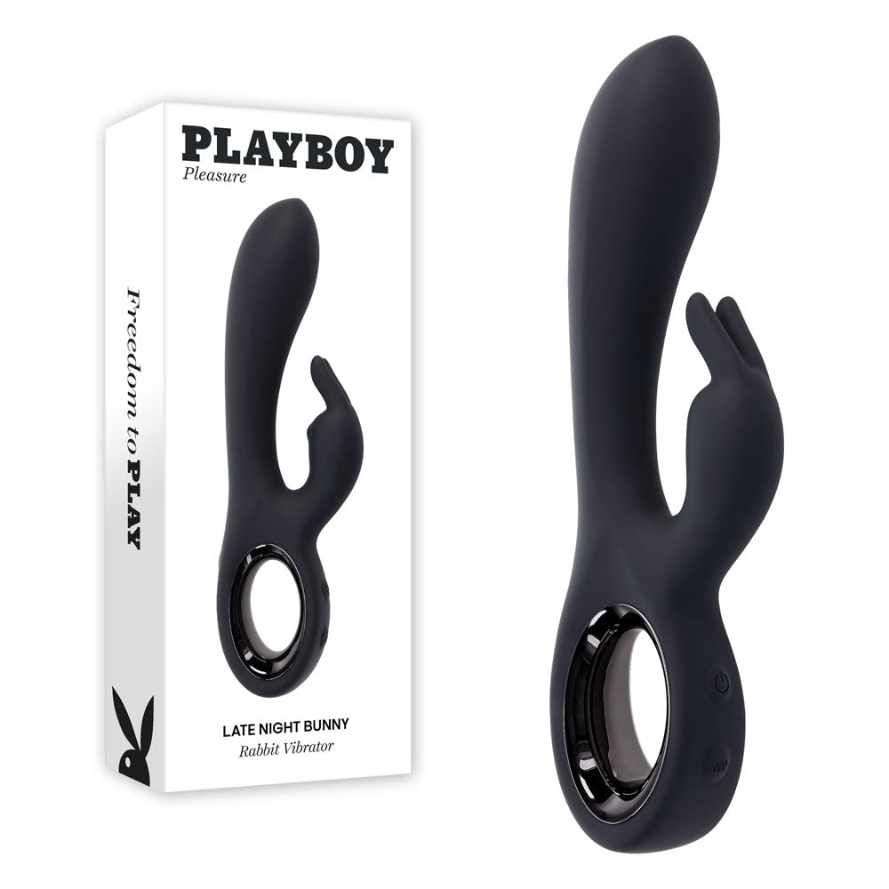 Playboy Pleasure LATE NIGHT BUNNY - 20 cm USB Rechargeable Rabbit Vibrator - Pleasure Den