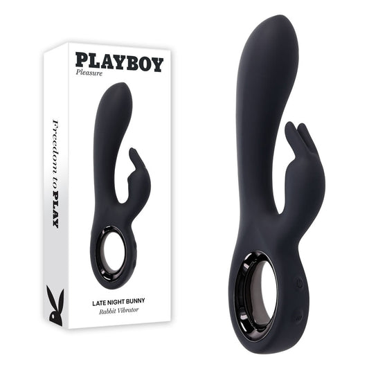 Playboy Pleasure LATE NIGHT BUNNY - 20 cm USB Rechargeable Rabbit Vibrator - Pleasure Den