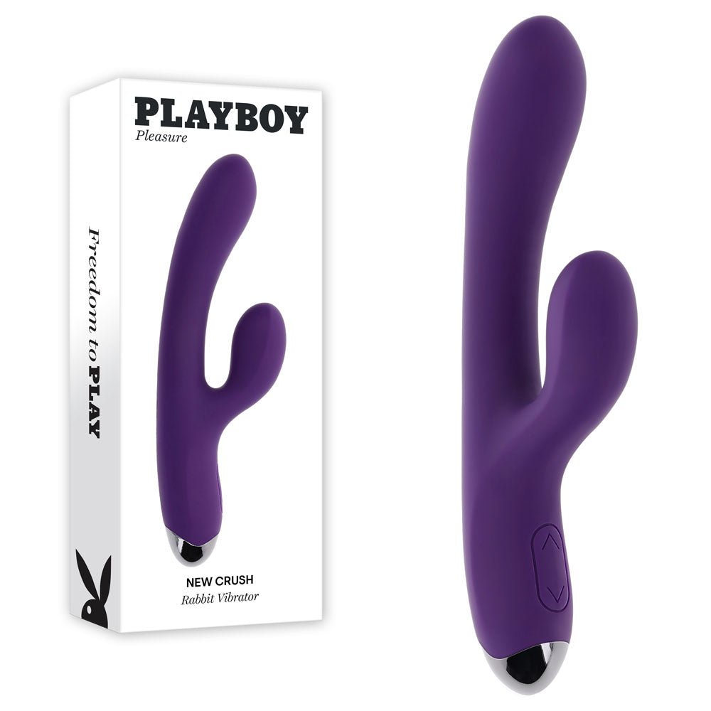 Playboy Pleasure NEW CRUSH - 20.6 cm USB Rechargeable Rabbit Vibrator - Pleasure Den