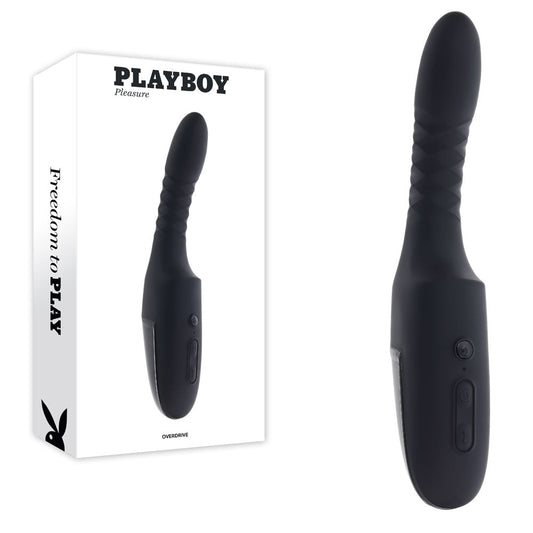 Playboy Pleasure OVERDRIVE - 28.2 cm USB Rechargeable Thrusting Vibrator - Pleasure Den