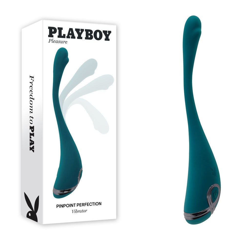 Playboy Pleasure PINPOINT PERFECTION - 19.3 cm USB Rechargeable Poseable Vibrator - Pleasure Den