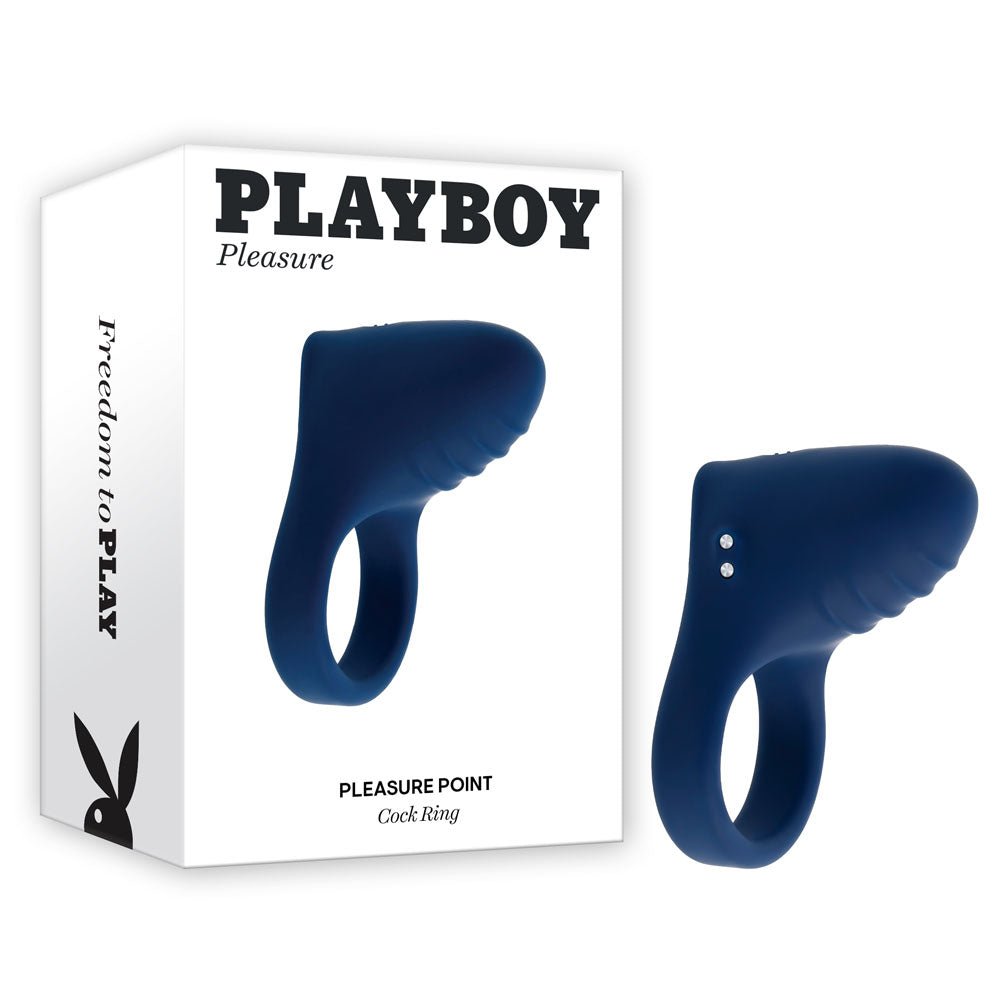 Playboy Pleasure PLEASURE POINT - USB Rechargeable Vibrating Cock Ring - Pleasure Den