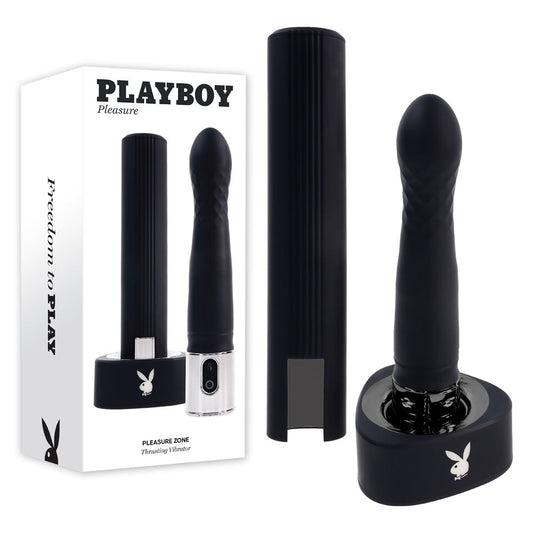 Playboy Pleasure PLEASURE ZONE - 21.4 cm Rechargeable Vibrator with USB Charging Dock - Pleasure Den