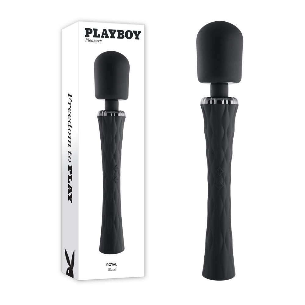 Playboy Pleasure ROYAL - 29.2 cm USB Rechargeable Massage Wand - Pleasure Den