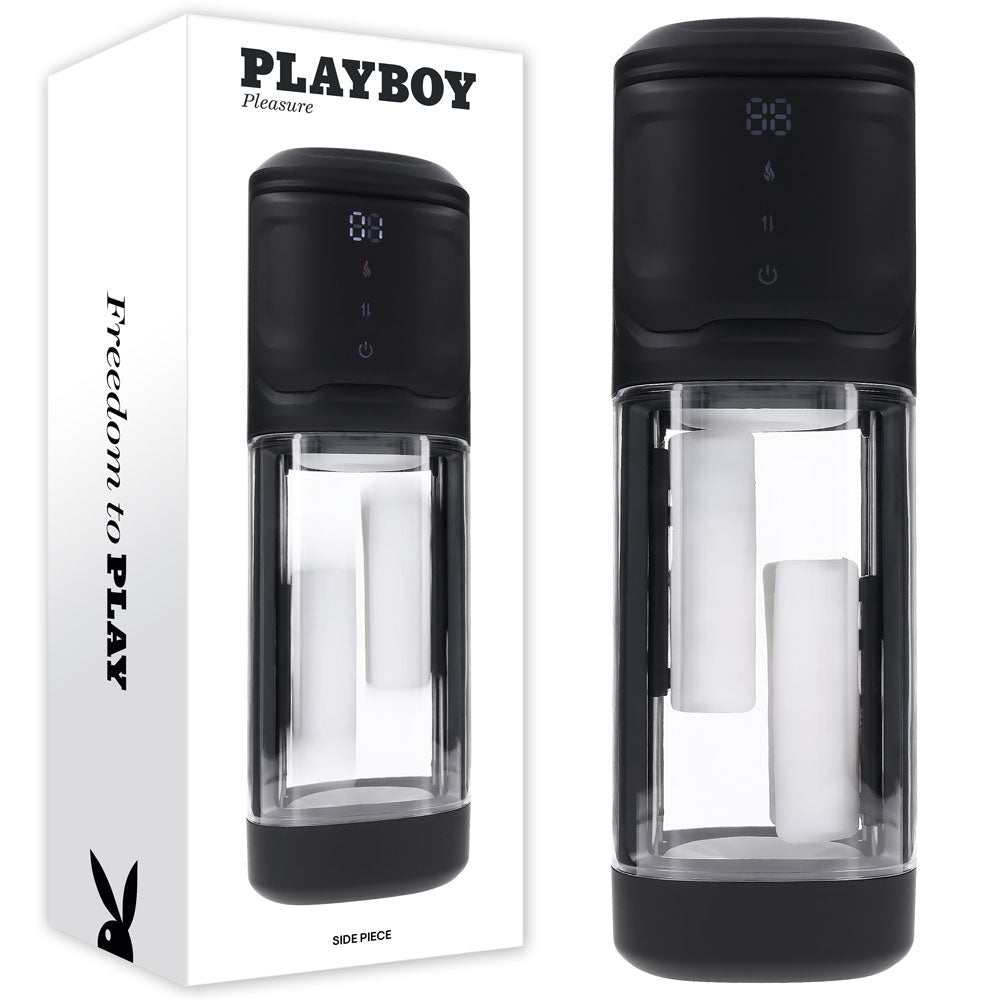 Playboy Pleasure SIDE PIECE - USB Rechargeable Warming Auto Stroker - Pleasure Den