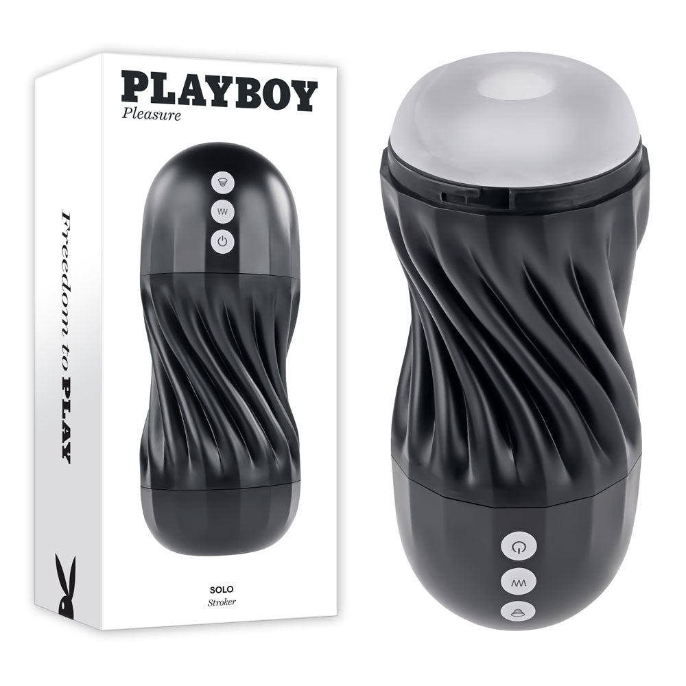Playboy Pleasure SOLO - USB Rechargeable Vibrating and Sucking Stroker - Pleasure Den