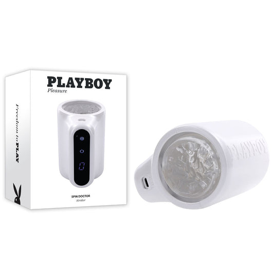 Playboy Pleasure SPIN DOCTOR - USB Rechargeable Vibrating & Spinning Stroker - Pleasure Den