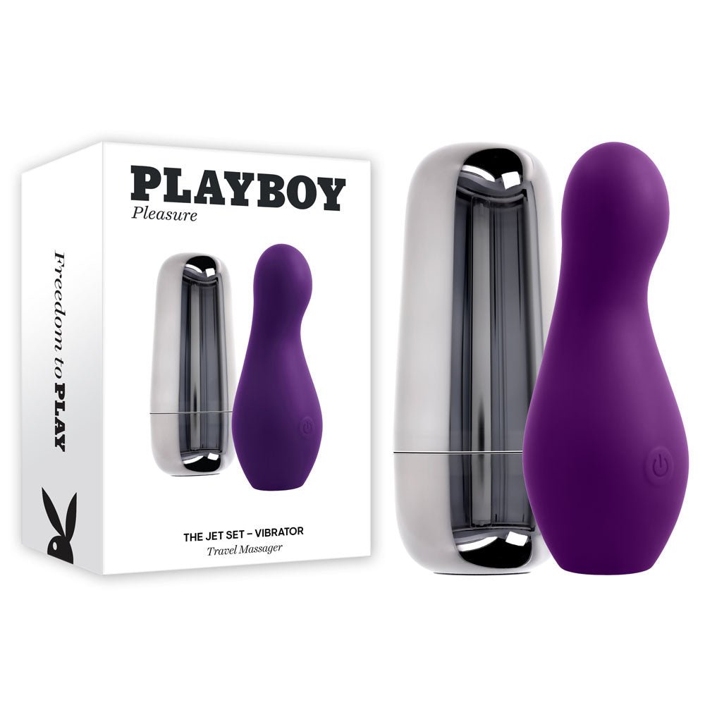 Playboy Pleasure THE JET SET - VIBRATOR - 10.2 cm Vibrator with Self Charging Case - Pleasure Den