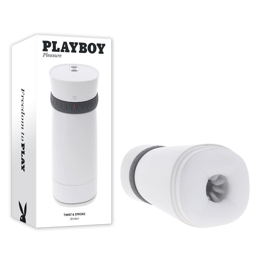 Playboy Pleasure TWIST & STROKE - USB Rechargeable Heating Stroker with UV Cleaning - Pleasure Den
