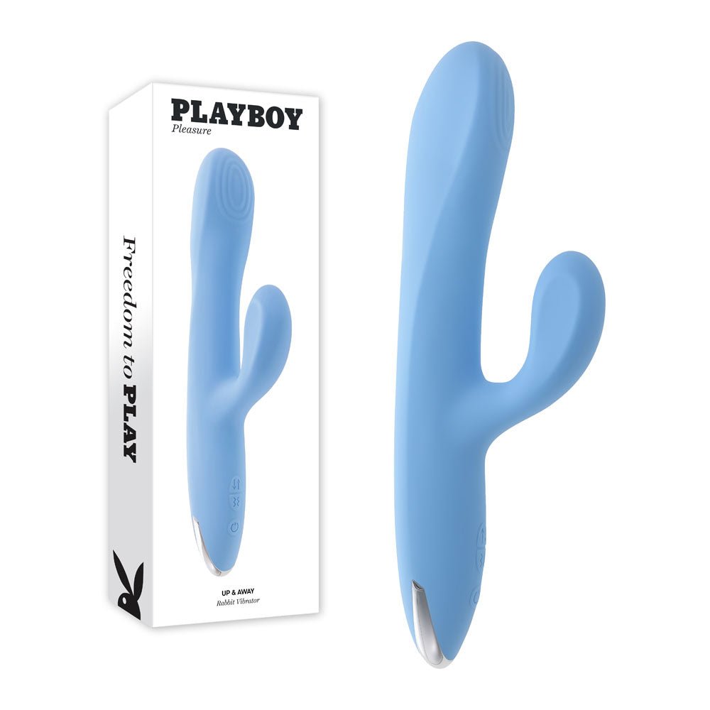 Playboy Pleasure UP AND AWAY - 26.7 cm USB Rechargeable Rabbit Vibrator - Pleasure Den