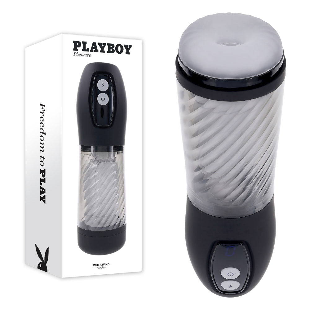 Playboy Pleasure WHIRLWIND - USB Rechargeable Thrusting and Spinning Auto Stroker - Pleasure Den