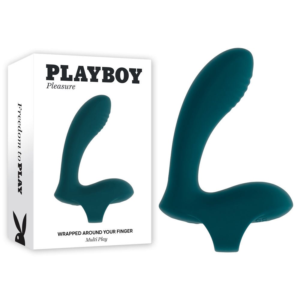 Playboy Pleasure WRAPPED AROUND YOUR FINGER - USB Rechargeable Finger Stimulator - Pleasure Den