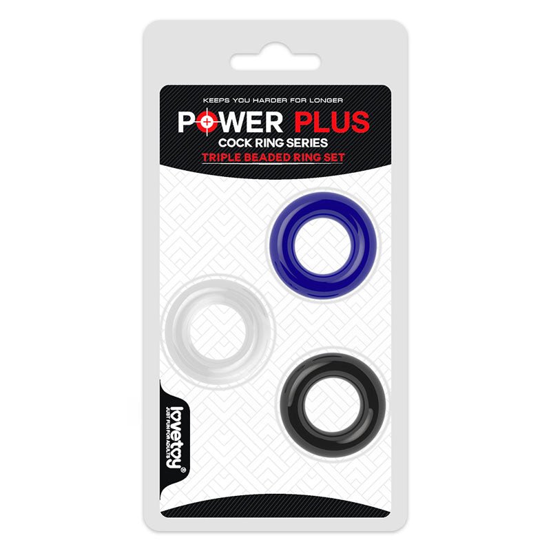 Power Plus Triple Donut Ring Set - Cock Rings - Set of 3 - Pleasure Den