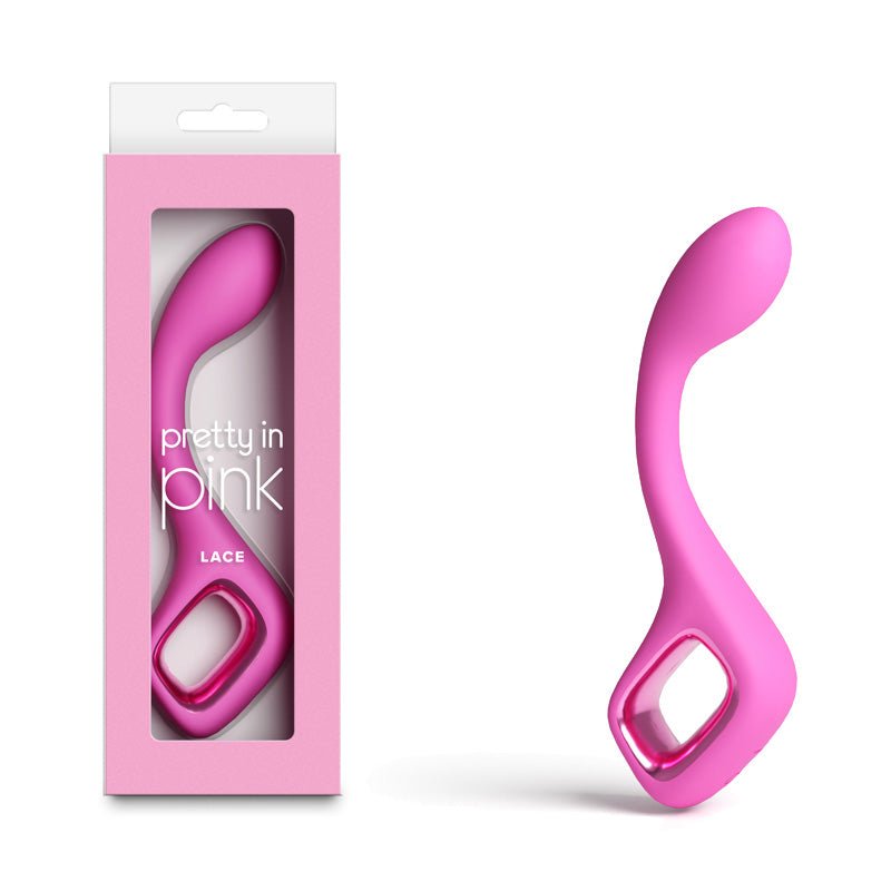 Pretty in Lace - 18.7 cm USB Rechargeable Vibrator - Pleasure Den