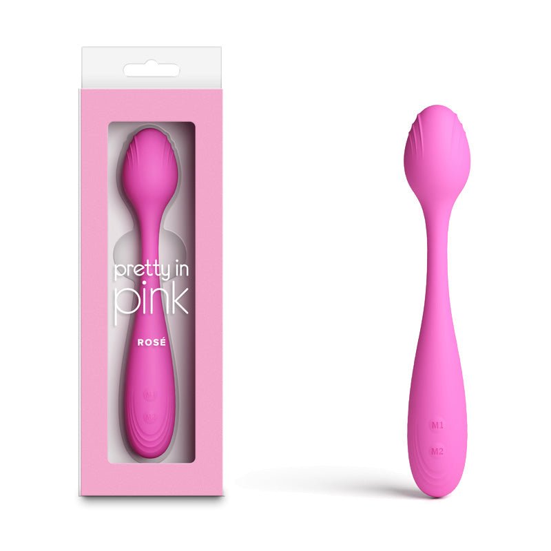 Pretty in Rose - 19.4 cm USB Rechargeable Vibrator - Pleasure Den