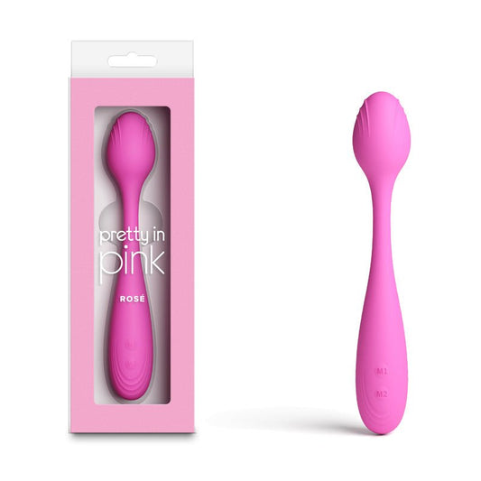 Pretty in Rose - 19.4 cm USB Rechargeable Vibrator - Pleasure Den