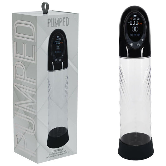 PUMPED CyberPulse Automatic Penis Pump - /Clear USB Rechargeable Auto Penis Pump - Pleasure Den