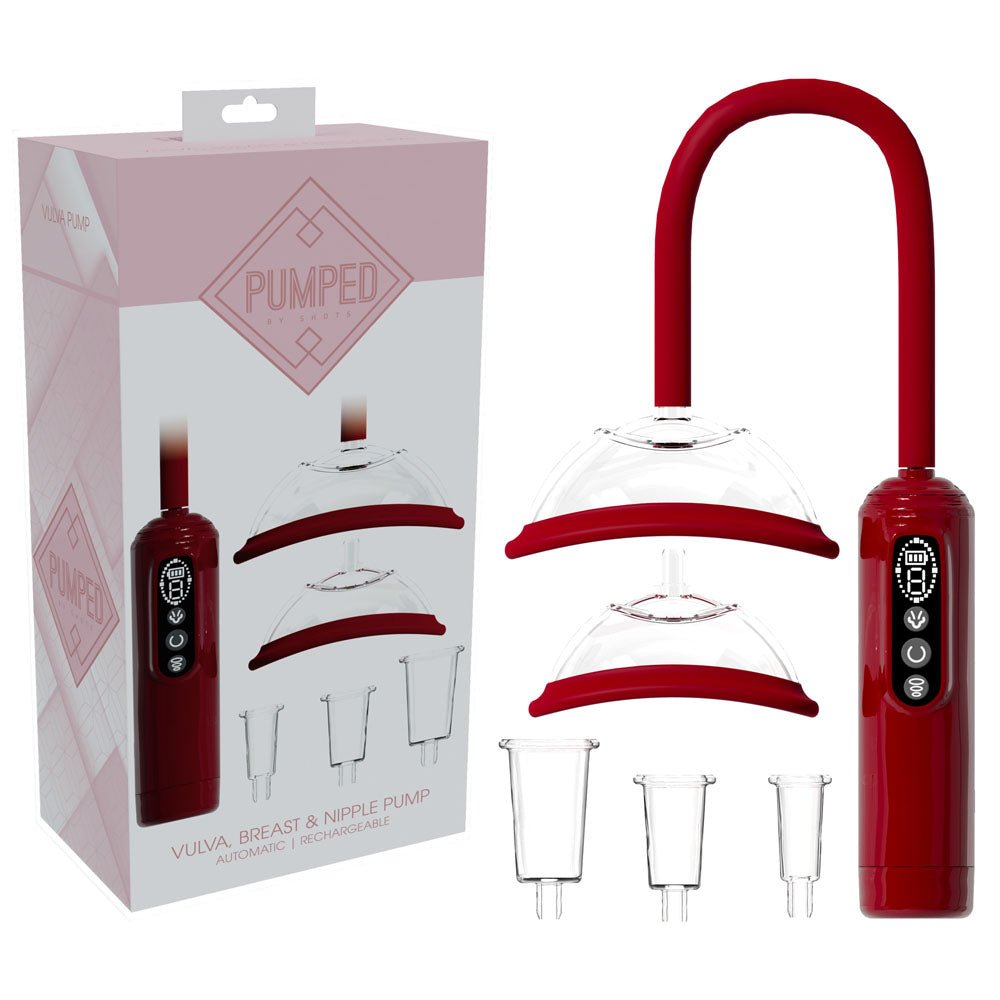 PUMPED Vulva, Breast & Nipple Pump - USB Rechargeable Ladies Pump Set - Pleasure Den