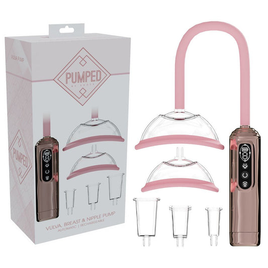 PUMPED Vulva, Breast & Nipple Pump - USB Rechargeable Ladies Pump Set - Pleasure Den