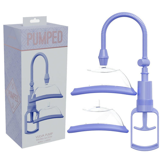 Pumped Vulva Pump - Lavender - Lavender Vagina Pump with 2 Cups - Pleasure Den