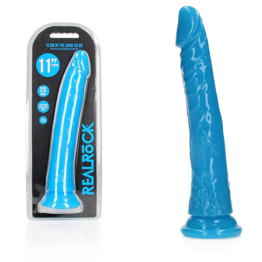 REALROCK 29 cm Slim Glow in the Dark Neon - Glow in Dark 29 cm (11'') Dong - Pleasure Den