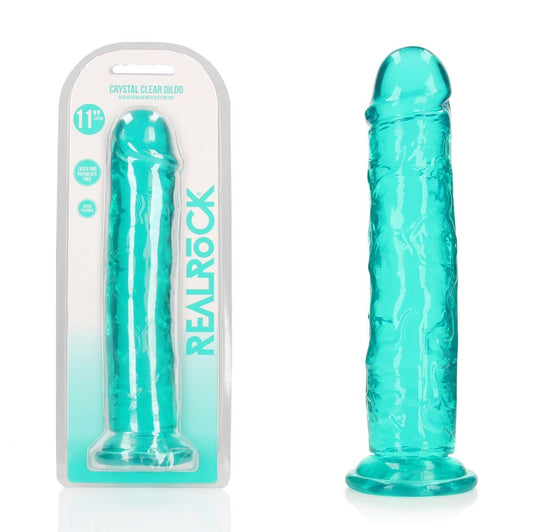 REALROCK 31 cm Straight Dildo - Turquoise - Turquoise 31 cm (11'') Dong - Pleasure Den