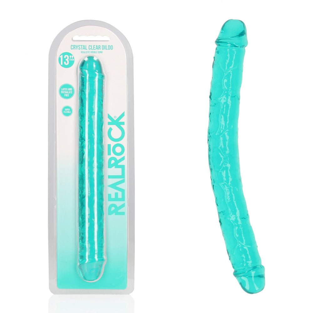 REALROCK 34 cm Double Dong - Turquoise - Turquoise 34 cm (14'') Double Dong - Pleasure Den