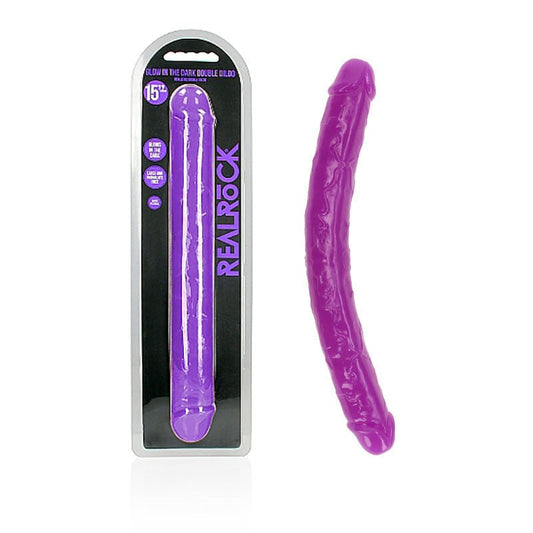 REALROCK 38 cm Double Dong Glow - 38 cm (15'') Double Dong - Pleasure Den