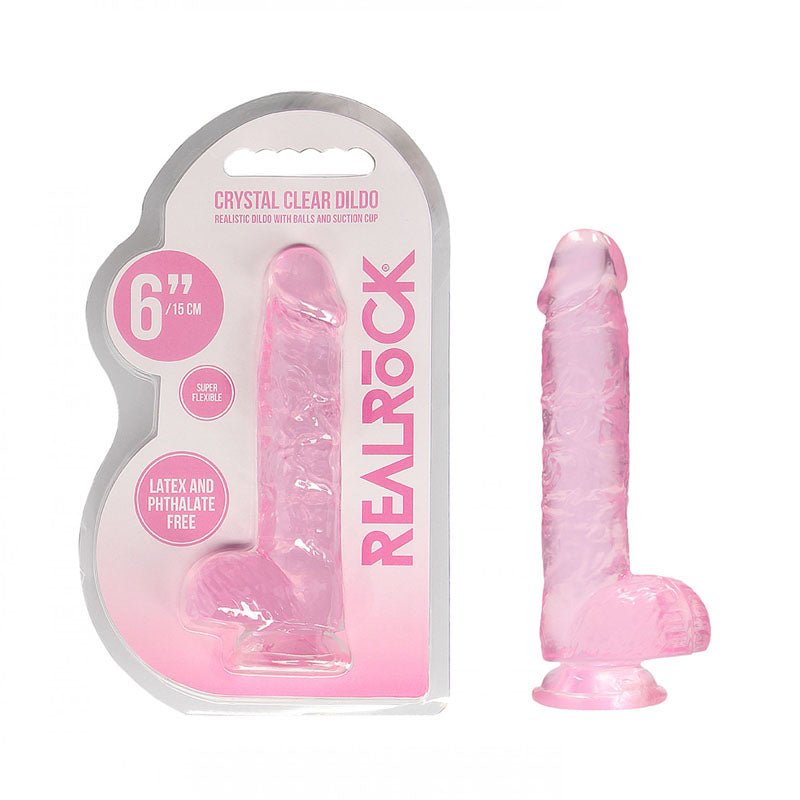 REALROCK 6'' Realistic Dildo With Balls - 15.2 cm Dong - Pleasure Den