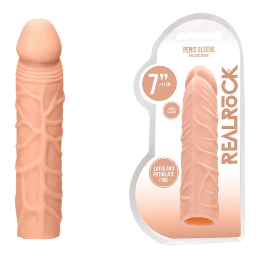 REALROCK 7'' Penis Extender - 17.8 cm Penis Extension Sleeve - Pleasure Den
