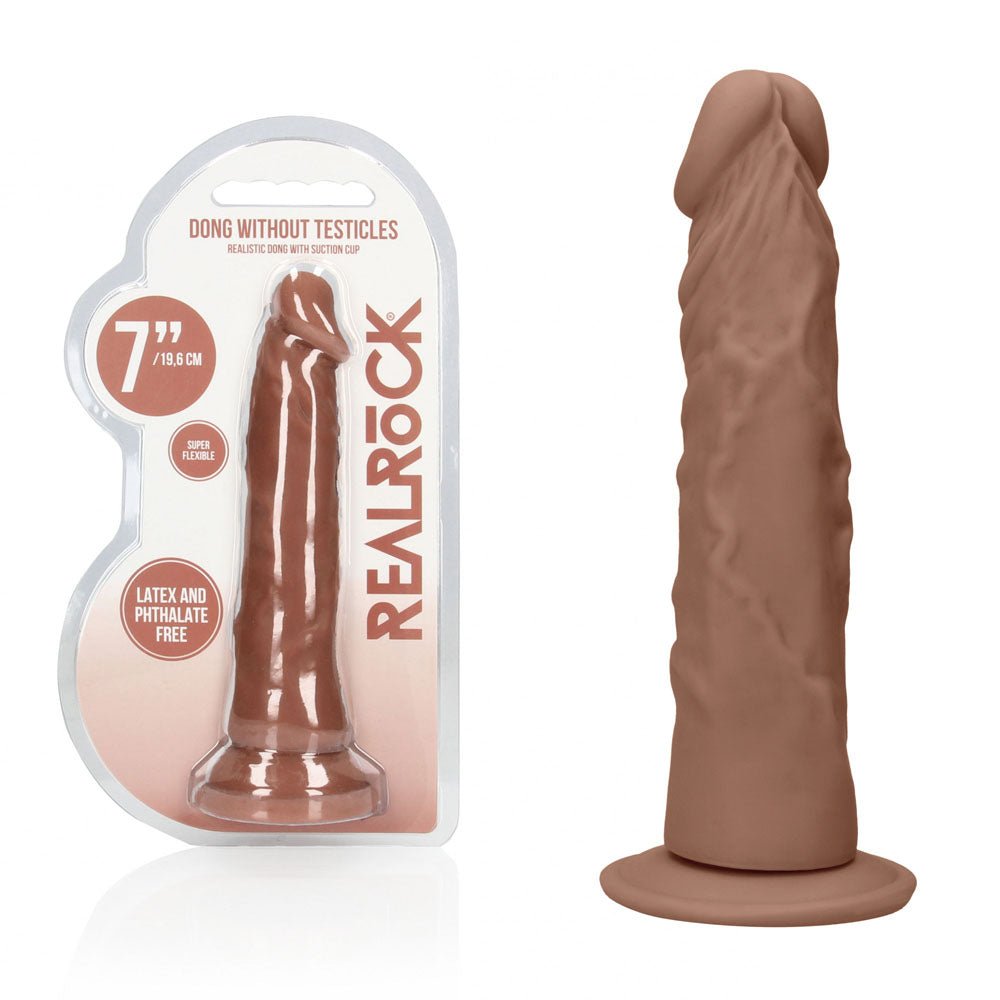REALROCK 7'' Realistic Dildo - Tan - Tan 17.8 cm Dong - Pleasure Den