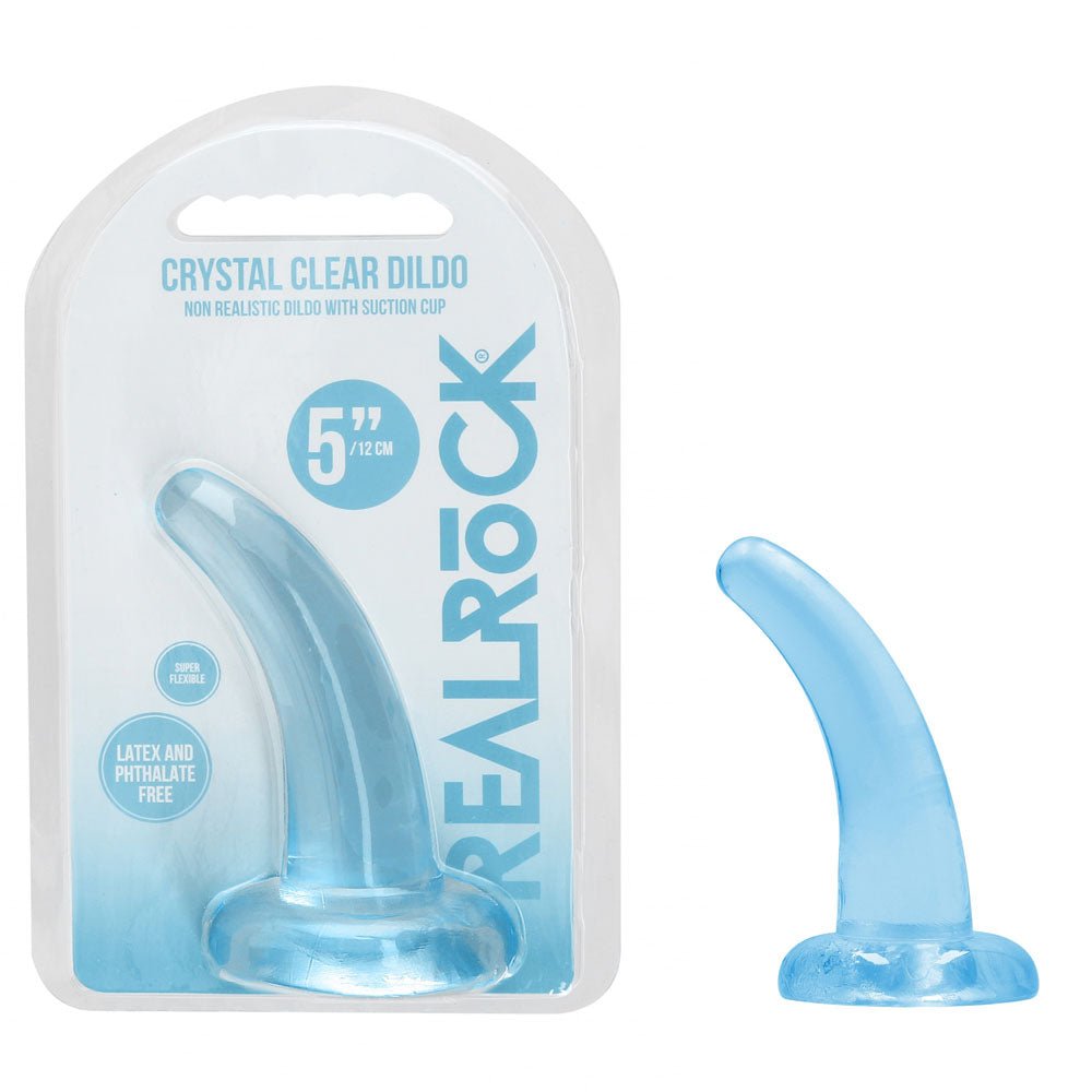 REALROCK Non Realistic Dildo With Suction Cup - 11.5 cm - 11.5 cm Curved Pegging Dong - Pleasure Den