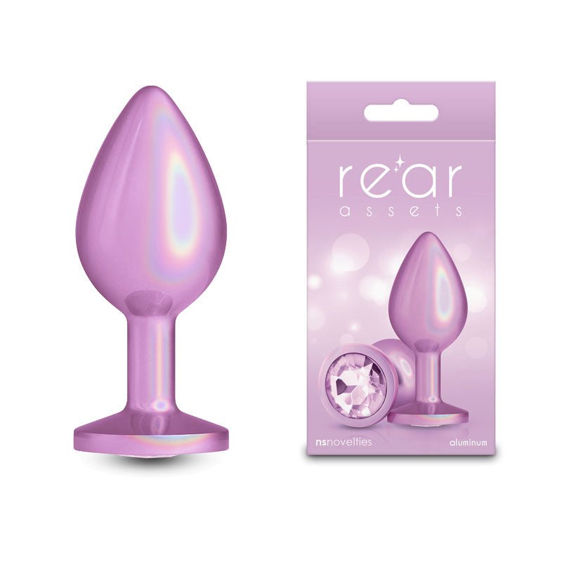 Rear Assets Iridescent - Medium - Iridescent 8.2 cm Medium Butt Plug - Pleasure Den