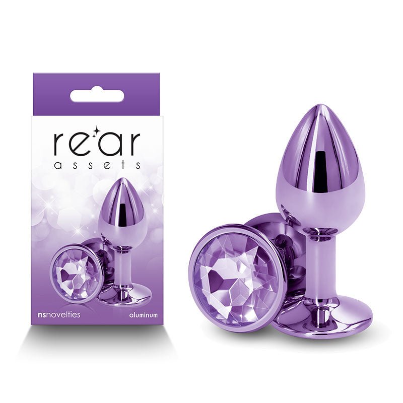 Rear Assets - Small - 7.1 cm Small Metal Butt Plug with Round Gem Base - Pleasure Den