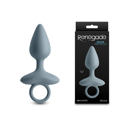 Renegade Orion - Grey - Grey 13 cm USB Rechargeable Vibrating Butt Plug - Pleasure Den